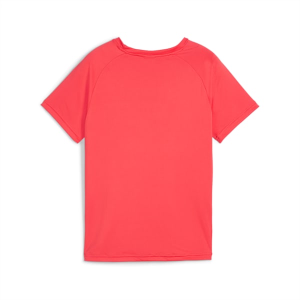 キッズ ボーイズ アクティブ スポーツ ポリ グラフィック 半袖 Tシャツ 120-160cm, Active Red, extralarge-JPN