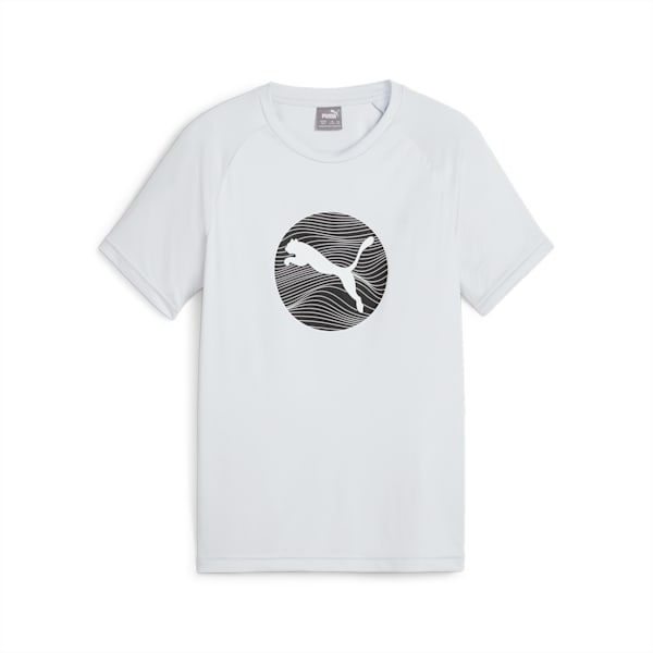 キッズ ボーイズ アクティブ スポーツ ポリ グラフィック 半袖 Tシャツ 120-160cm, Silver Mist, extralarge-JPN