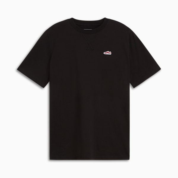 Suede Logo Men's Tee, PUMA Black, extralarge