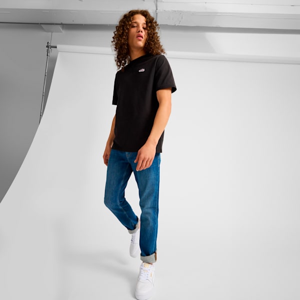 Suede Logo Men's Tee, PUMA Black, extralarge