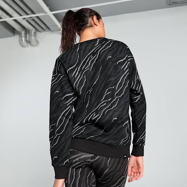 ANIMAL Graphic Women's Relaxed Fit Crew-Neck Sweatshirt, PUMA Black, extralarge-IND