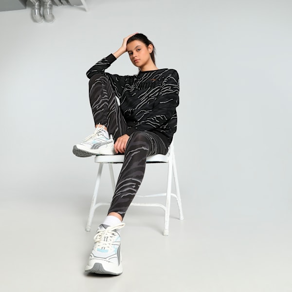ANIMAL Graphic Women's Relaxed Fit Crew-Neck Sweatshirt, PUMA Black, extralarge-IND