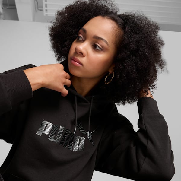 ESS+ ANIMAL Women's Hoodie, PUMA Black, extralarge