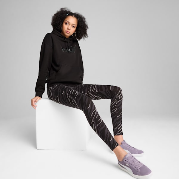 Hoodie ESS+ ANIMAL Femme, PUMA Black, extralarge