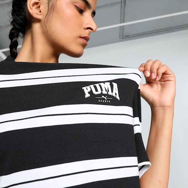 PUMA SQUAD Striped Women s Relaxed Fit Tee PUMA