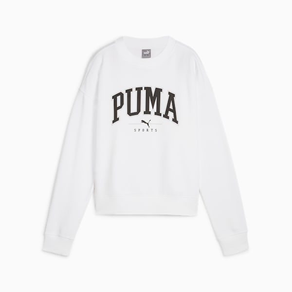 PUMA SQUAD Women's Full-Length Crewneck, PUMA White, extralarge