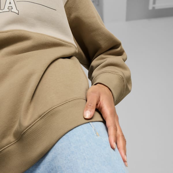 Sudadera de cuello con cremallera para mujer PUMA SQUAD, Oak Branch, extralarge