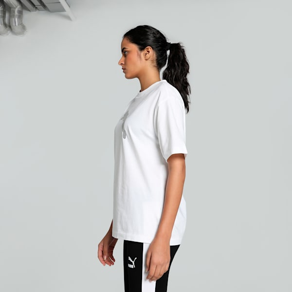 HER Graphic Women's Relaxed Fit Tee, PUMA White, extralarge-IND