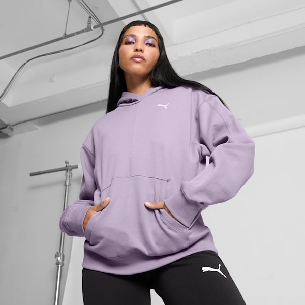 Sudadera con capucha para mujer HER, Pale Plum, extralarge