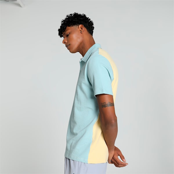 Men's Classics Seersucker Polo, Turquoise Surf, extralarge-IND