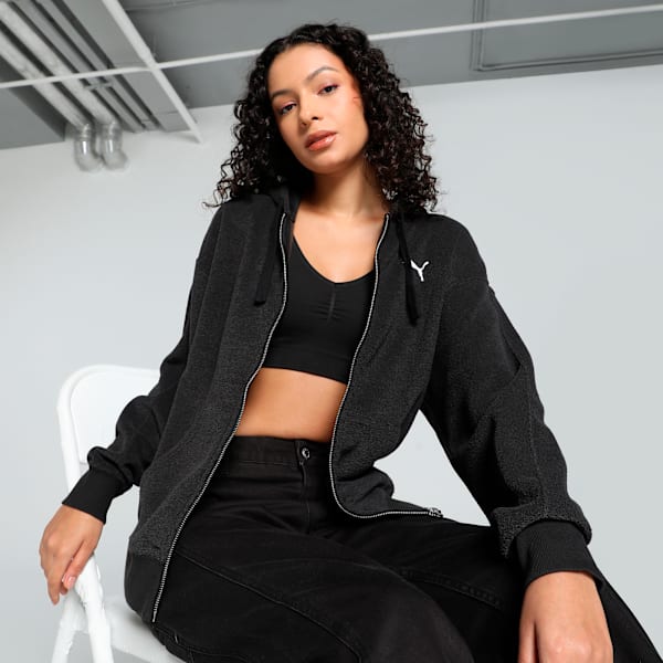 HER Full-Zip Women's Hoodie, PUMA Black, extralarge-IND