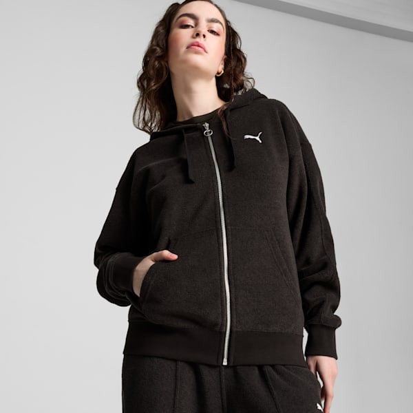 Chamarra con capucha para mujer HER, PUMA Black, extralarge