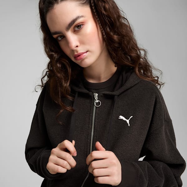 HER Full-Zip Hoodie Women, PUMA Black, extralarge