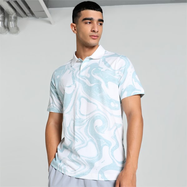 Classics Men's Printed Polo, PUMA White, extralarge-IND