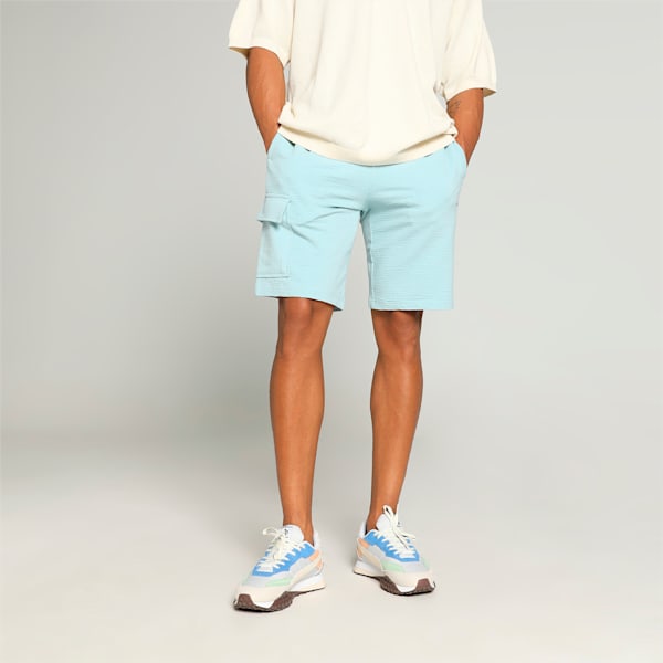 Classics Men's Seersucker Shorts, Turquoise Surf, extralarge-IND