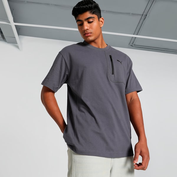 OPEN ROAD Men's Relaxed Fit Tee, Galactic Gray, extralarge-IND