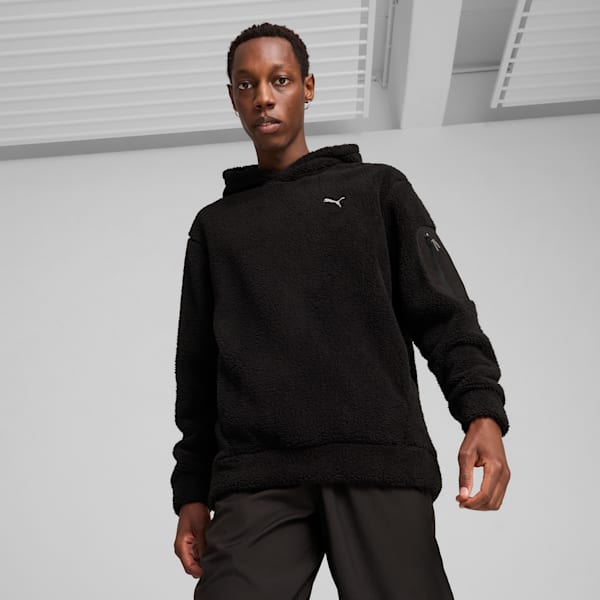 Sudadera con capucha invernal OPEN ROAD para hombre, PUMA Black, extralarge