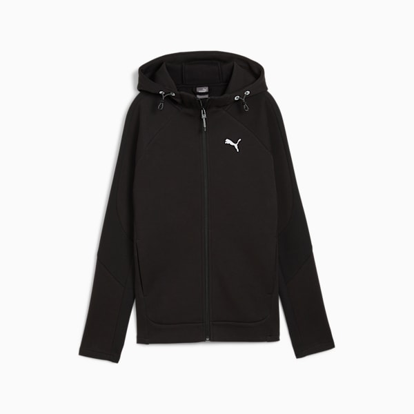 EVOSTRIPE Full-Zip Women's Hoodie, PUMA Black, extralarge