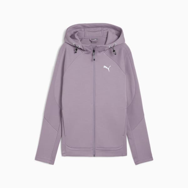 EVOSTRIPE Full-Zip Women's Hoodie, Pale Plum, extralarge