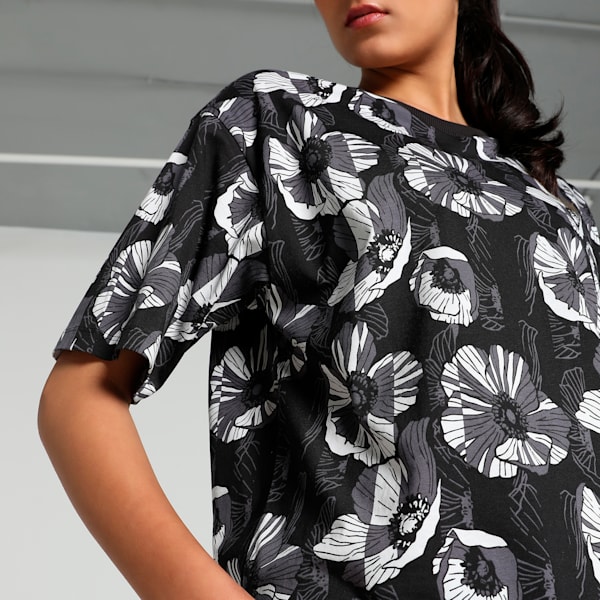 CLASS ACT Graphic Women's Relaxed Fit Tee, PUMA Black, extralarge-IND