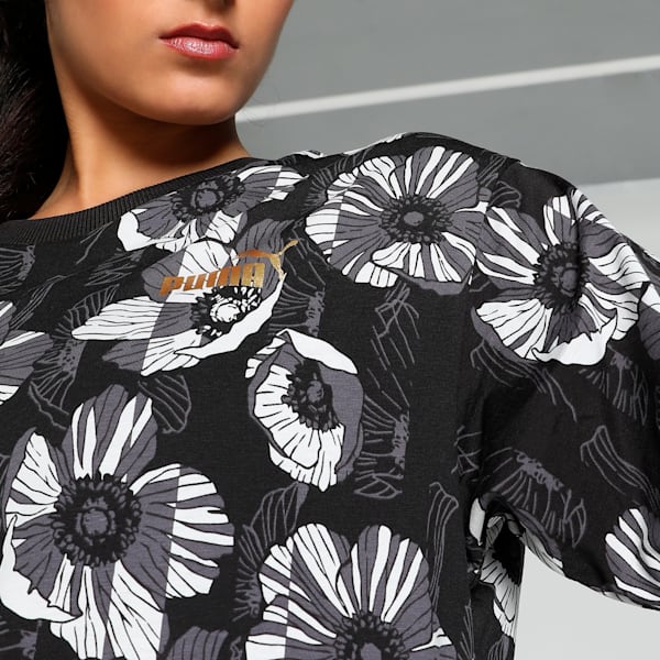 CLASS ACT Graphic Women's Relaxed Fit Tee, PUMA Black, extralarge-IND