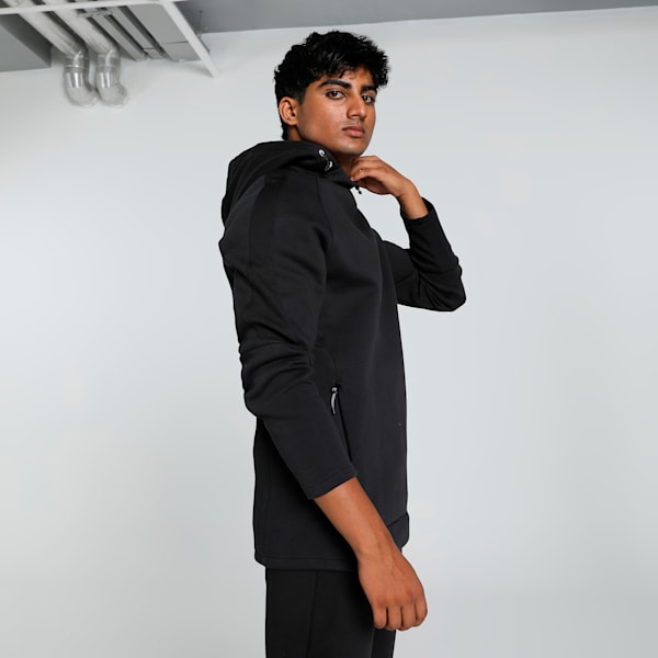 EVOSTRIPE Men's Slim Fit Hoodie, PUMA Black, extralarge-IND