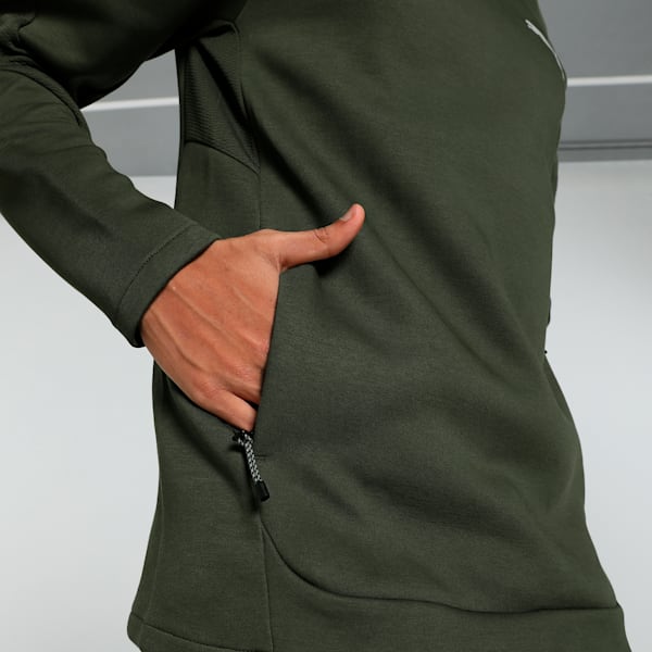 EVOSTRIPE Men's Slim Fit Hoodie, Dark Olive, extralarge-IND