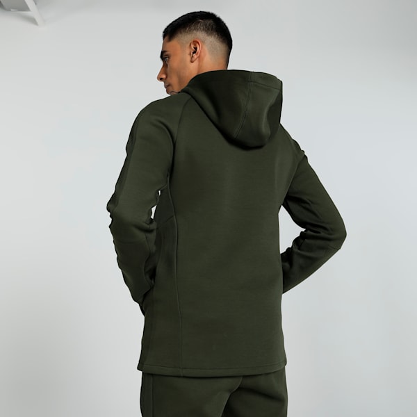 EVOSTRIPE Men's Slim Fit Hoodie, Dark Olive, extralarge-IND