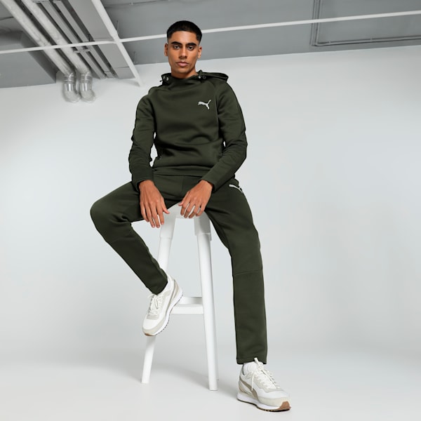 EVOSTRIPE Men's Slim Fit Hoodie, Dark Olive, extralarge-IND