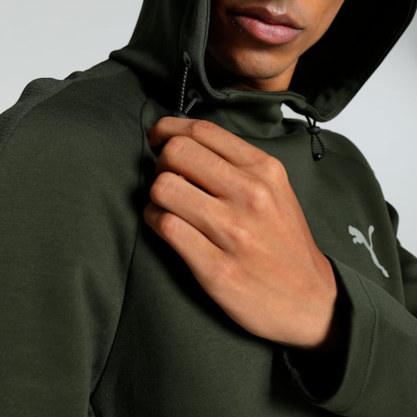 EVOSTRIPE Men's Slim Fit Hoodie, Dark Olive, extralarge-IND