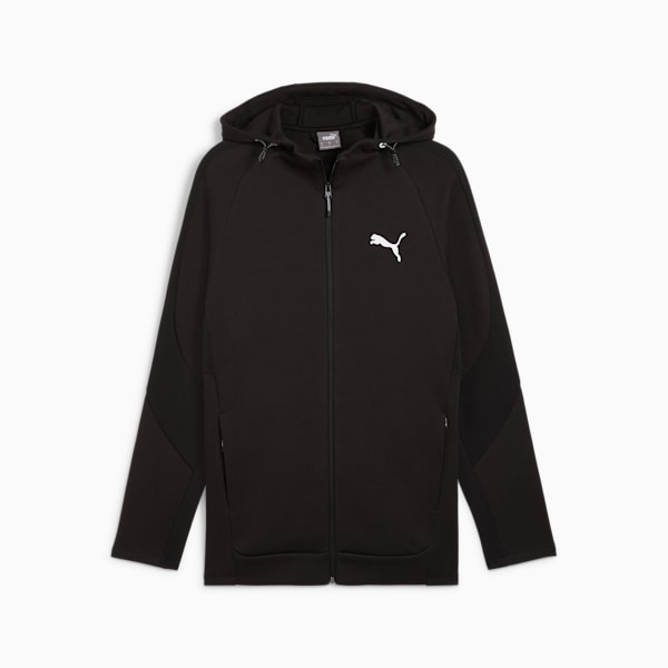 EVOSTRIPE Full-Zip Men's Hoodie, PUMA Black, extralarge