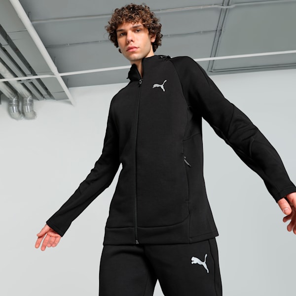 EVOSTRIPE Full-Zip Men's Slim Fit Hoodie, PUMA Black, extralarge-IND