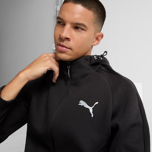 EVOSTRIPE Full-Zip Men's Hoodie, PUMA Black, extralarge