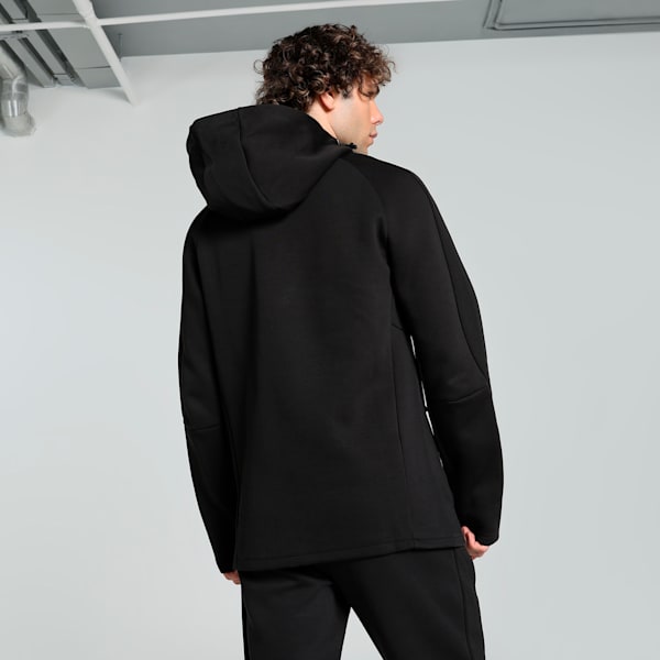 EVOSTRIPE Full-Zip Men's Slim Fit Hoodie, PUMA Black, extralarge-IND