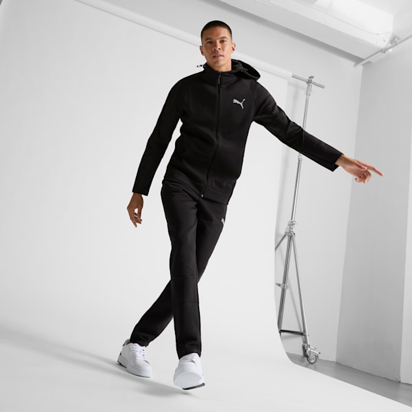 EVOSTRIPE Full-Zip Men's Hoodie, PUMA Black, extralarge