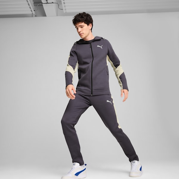 EVOSTRIPE Full-Zip Men's Hoodie, Galactic Gray, extralarge