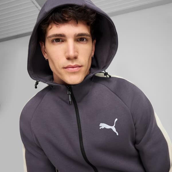 EVOSTRIPE Full-Zip Men's Hoodie, Galactic Gray, extralarge