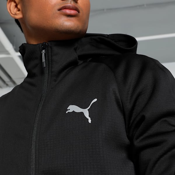 EVOSTRIPE Full-Zip Men's Slim Fit Hoodie, PUMA Black, extralarge-IND