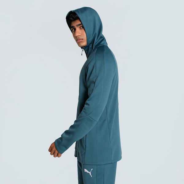 EVOSTRIPE Full-Zip Men's Slim Fit Hoodie, Gray Skies, extralarge-IND