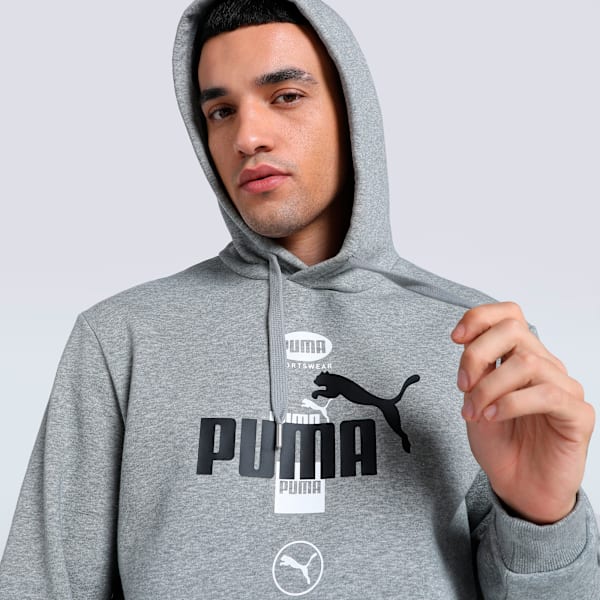 POWER Graphic Men's Hoodie, Medium Gray Heather, extralarge-IND