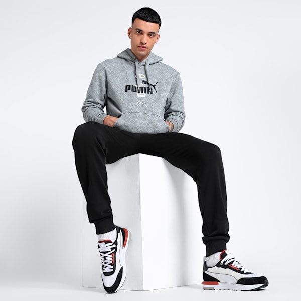 POWER Graphic Men's Hoodie, Medium Gray Heather, extralarge-IND