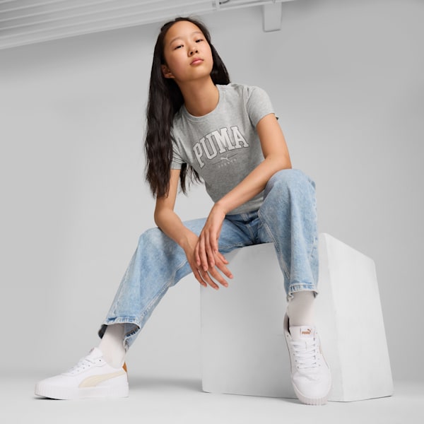 Playera juvenil PUMA SQUAD, Light Gray Heather, extralarge