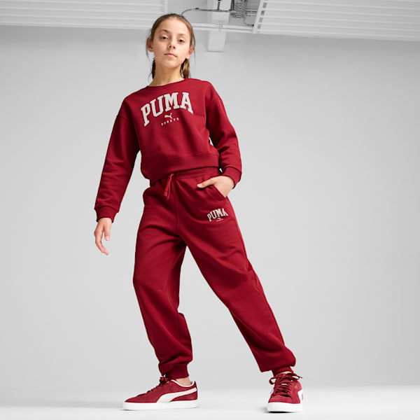Pantalones deportivos PUMA SQUAD para niños grandes, Intense Red, extralarge