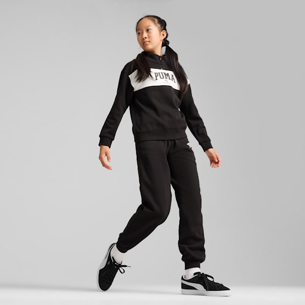 Sudadera de cuello con cremallera juvenil PUMA SQUAD, PUMA Black, extralarge