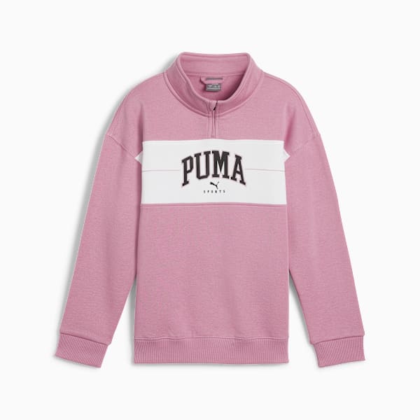 Sudadera de cuello con cremallera juvenil PUMA SQUAD, Mauved Out, extralarge