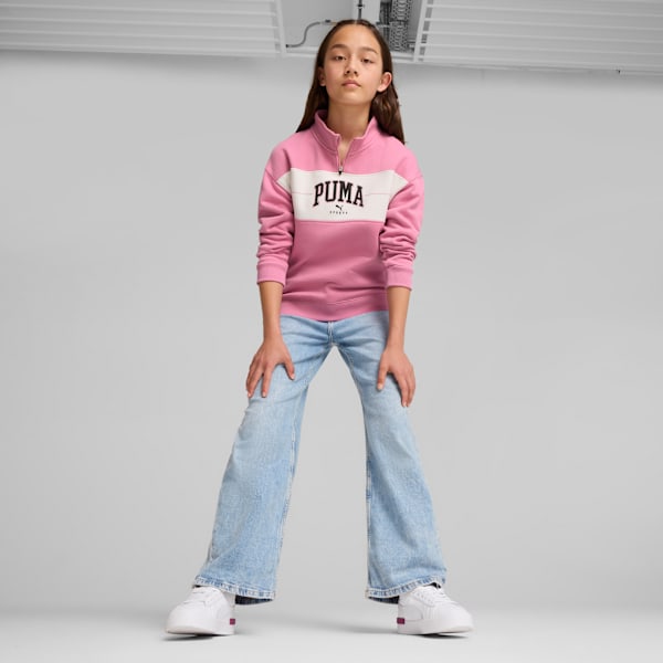 Sudadera de cuello con cremallera juvenil PUMA SQUAD, Mauved Out, extralarge