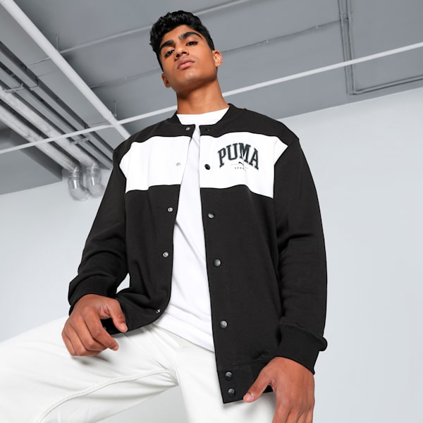 SQUAD Men's Bomber Jacket, PUMA Black, extralarge-IND