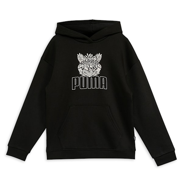 TROPICAT Youth Relaxed Fit Hoodie, PUMA Black, extralarge-IND