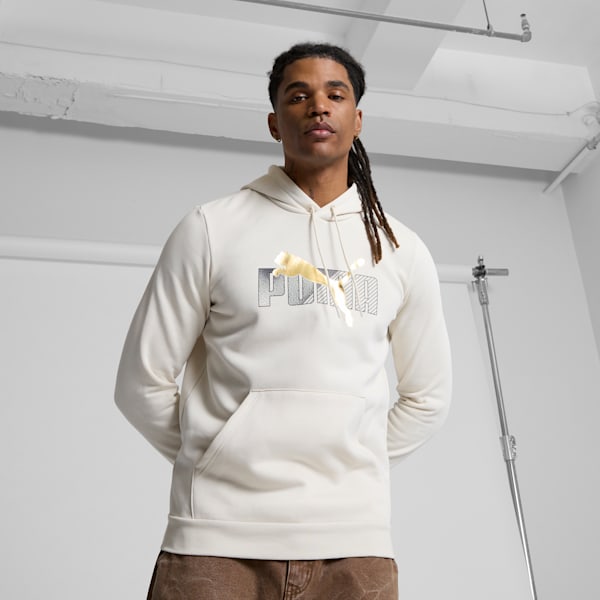 ESS+ LOGO LAB Men's Hoodie, Alpine Snow, extralarge