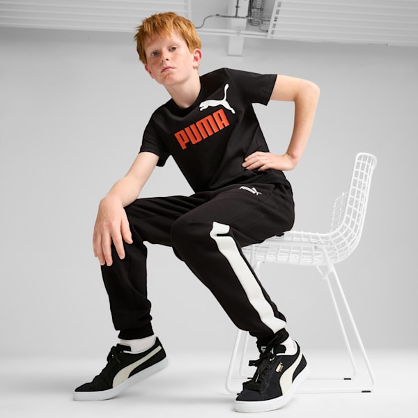 POWER Colourblock Youth Pants, PUMA Black, extralarge-IND